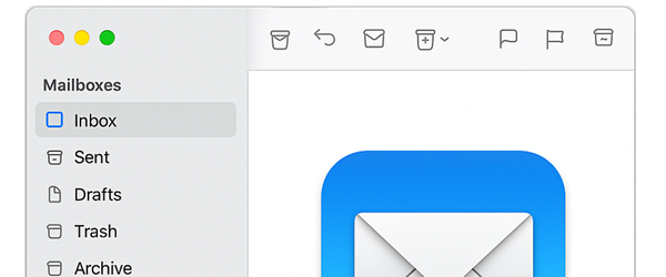 Apple Mail email setup screen on macOS